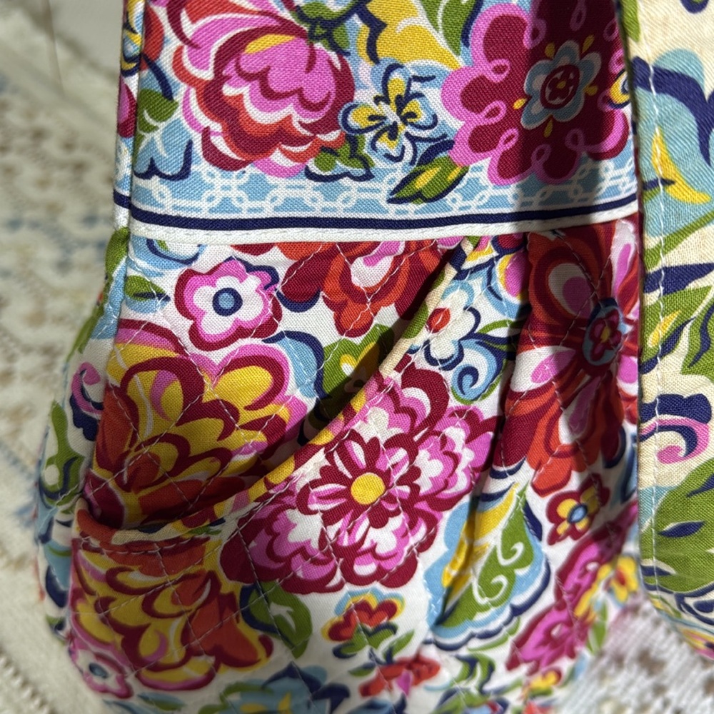 Vera Bradley Hope Garden Shoulder Handbag Tote Zippered Spring Summer - Picture 8 of 10